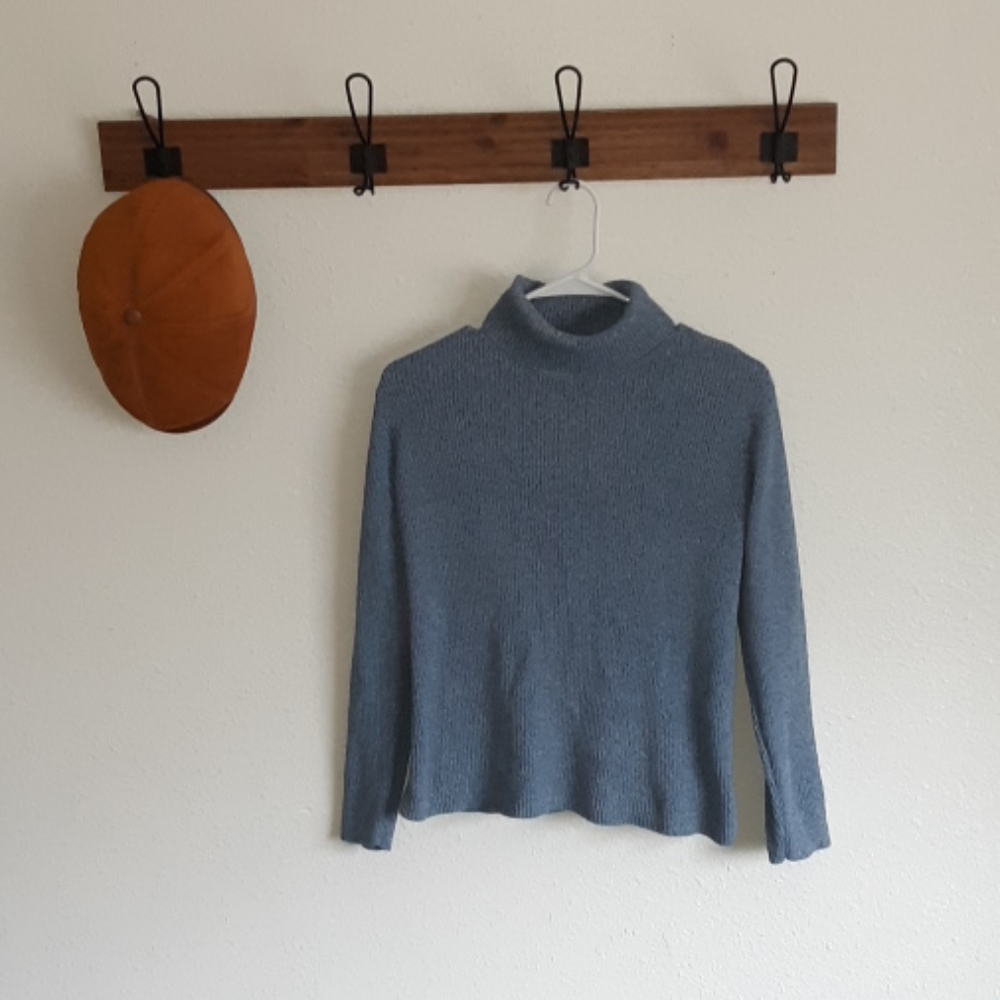 Blue Turtleneck